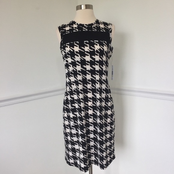 VickeyTiel Sleeveless Houndstooth Pattern Dress - Picture 2 of 7